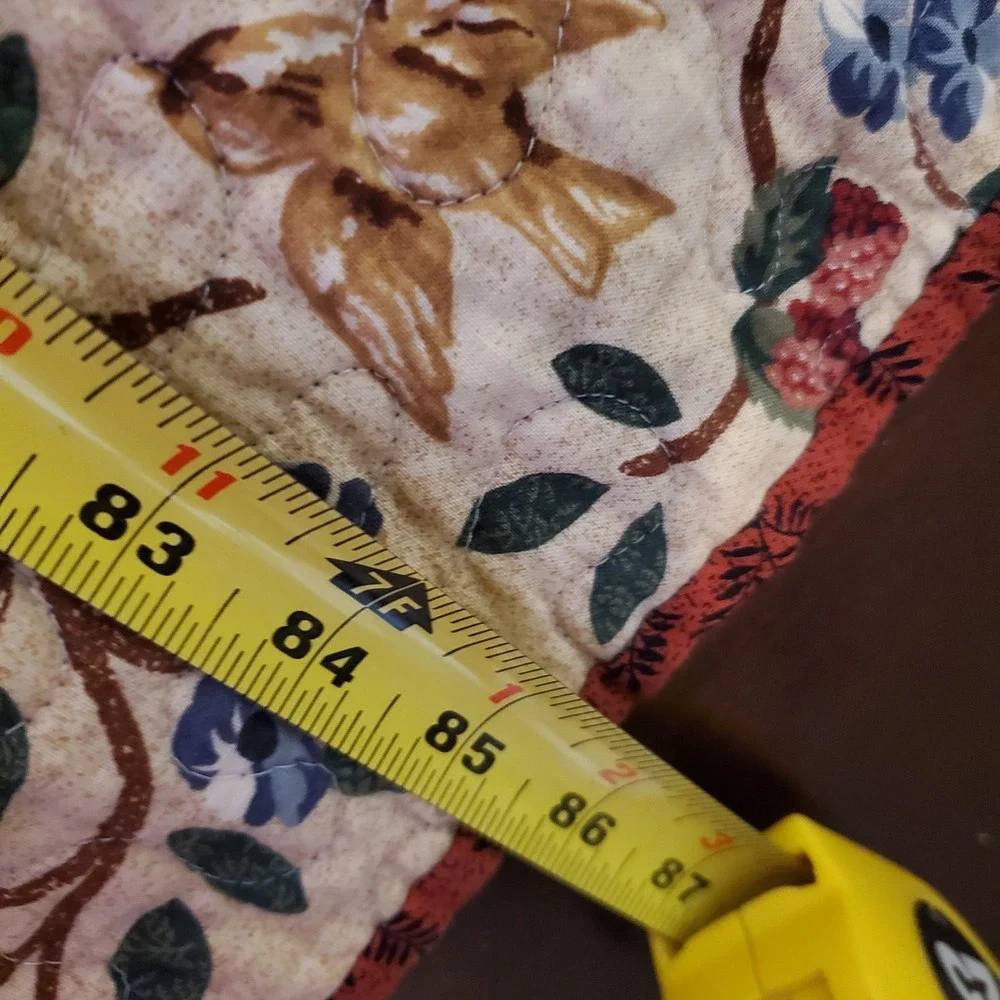 Handmade Safe Haven Cotton Heirloom Quilt Queen Patchwork Birdhouse Multi-Color